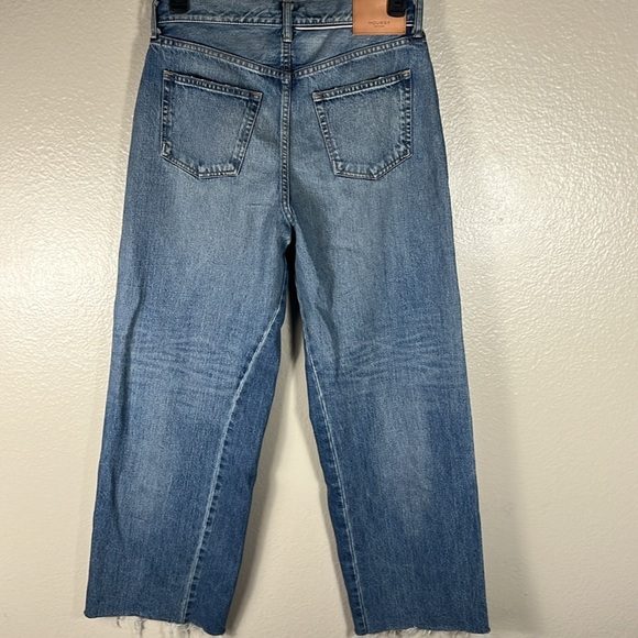 Moussy Vintage Riverview Wide Straight Leg Raw Hem Button Fly Denim - Picture 5 of 6